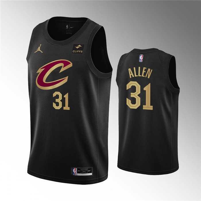 Mens Cleveland Cavaliers #31 Jarrett Allen Black Statement Edition Stitched Basketball Jersey Dzhi->cleveland cavaliers->NBA Jersey